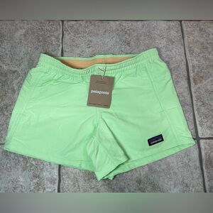 Patagonia Salamander Green Kids Baggies Shorts 4” unlined